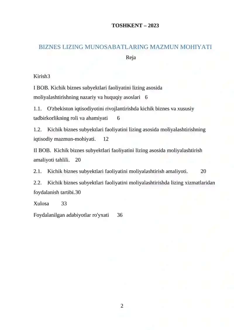 BIZNES LIZING MUNOSABATLARING MAZMUN MOHIYATI 2
