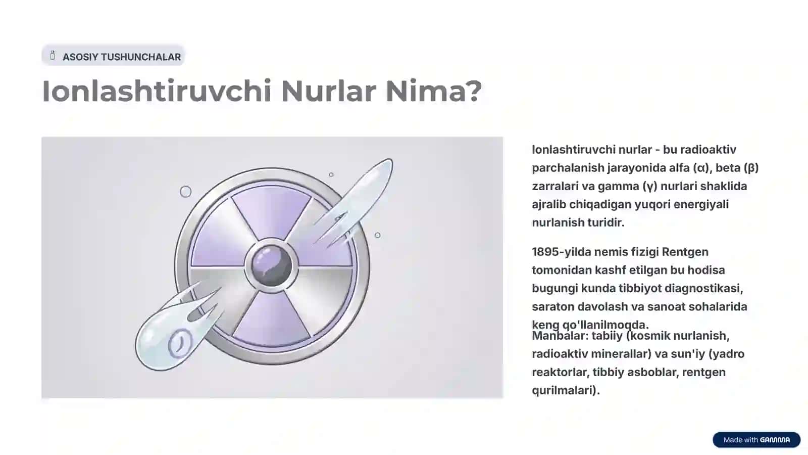 Ionlashtiruvchi nurlar biologik to'qimalarga ta'siri 2