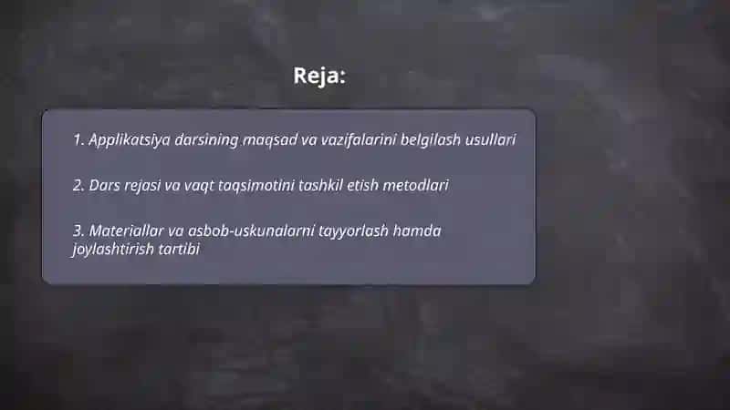 Applikatsiya darslarining tashkil etish metodlari 2