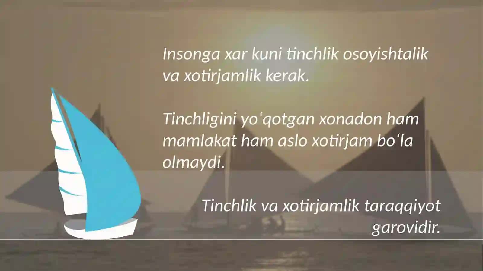 Tinch va osoyishta hayot baxti 2