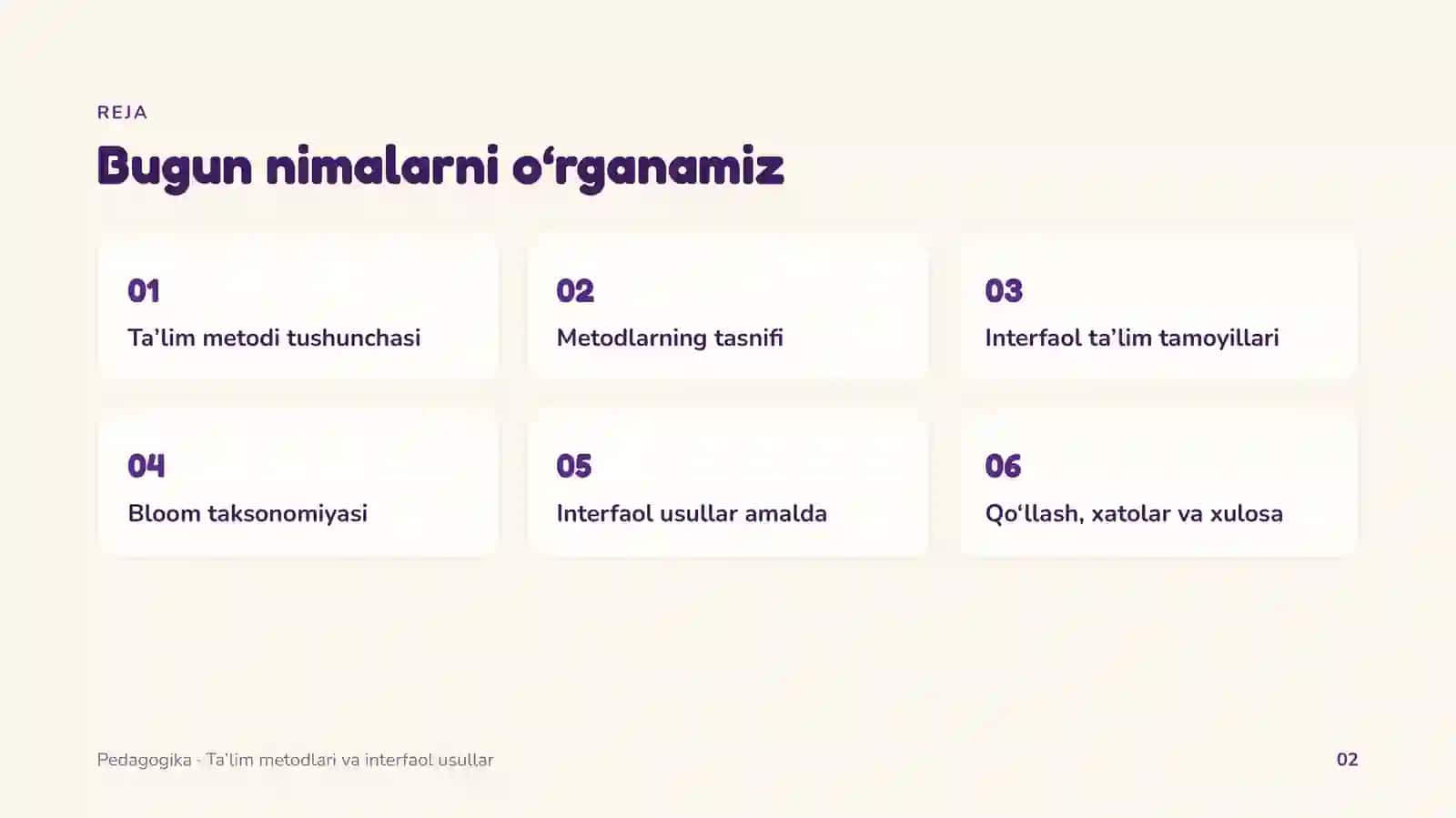 Ta’lim metodlari va interfaol usullar 2