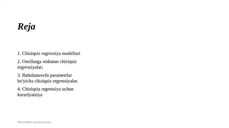 Chiziqsiz regressiya modellari 2