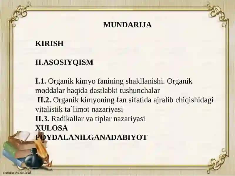 Vitalistik talimot nazariyasi 2