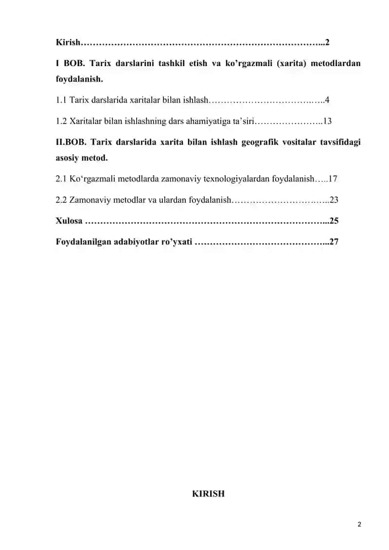 7-SINF JAXON TARIXINI O’QITISHDA O’QUV XARITALARIDAN  FOYDALANISH MAVZUSIDA KURS ISHI 2