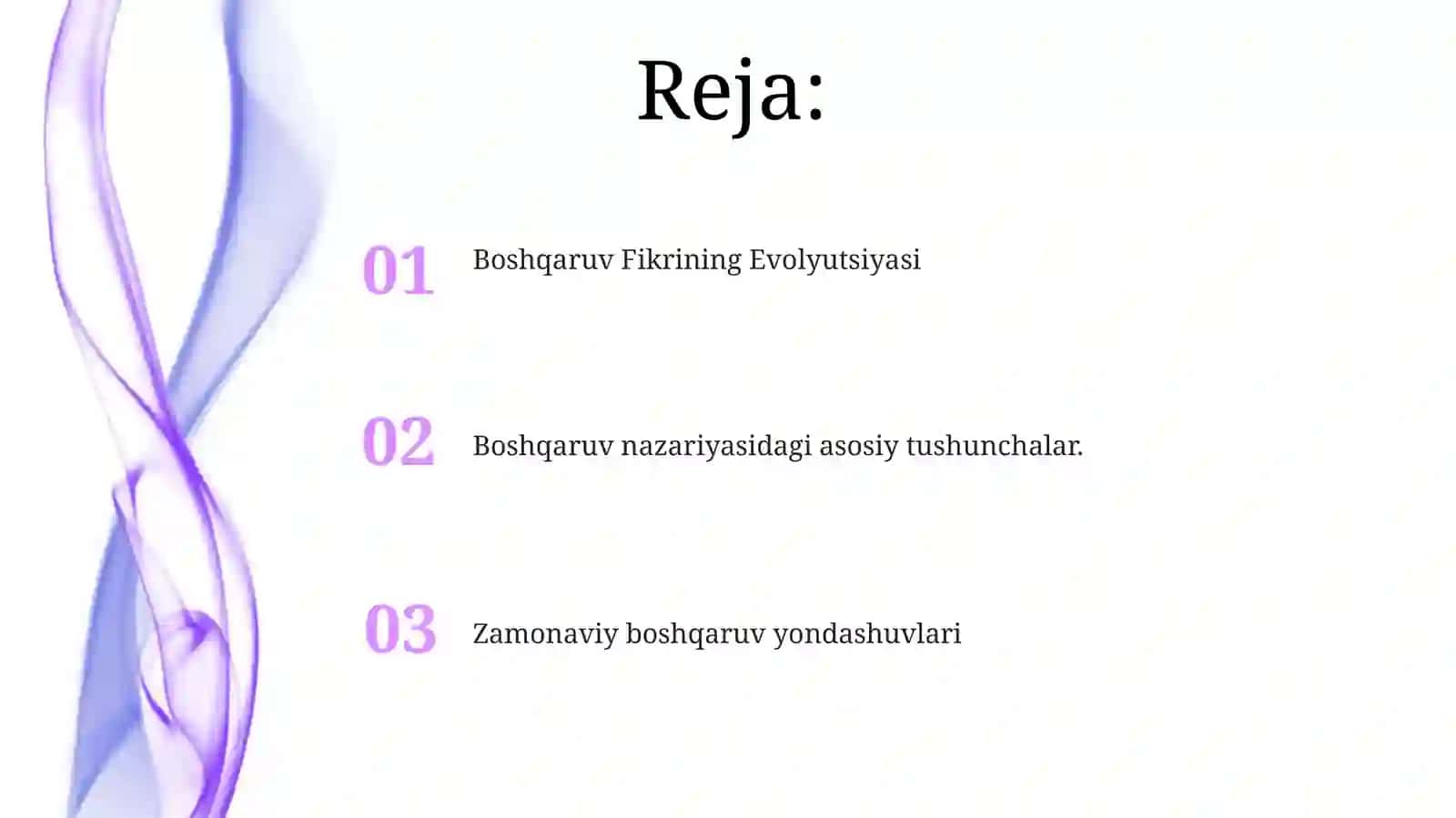Boshqaruv Fikri Evolyutsiyasi 2