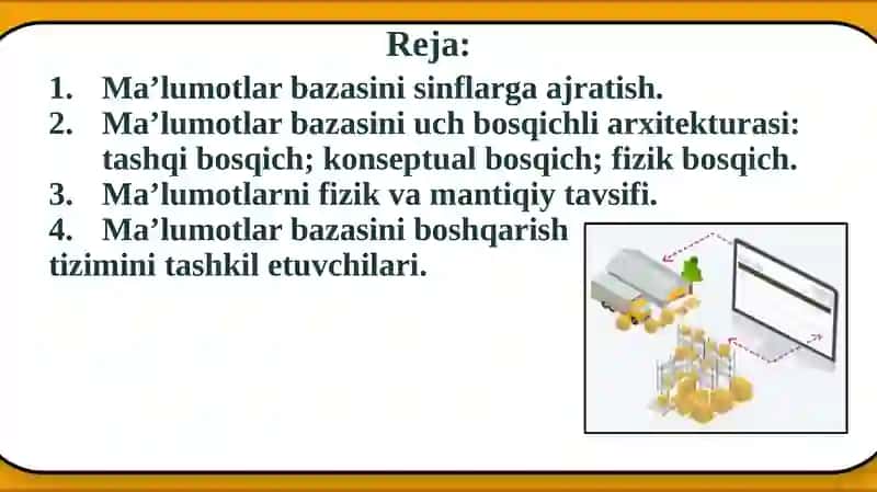 Ma’lumotlar Bazasi Arxitekturasi 2
