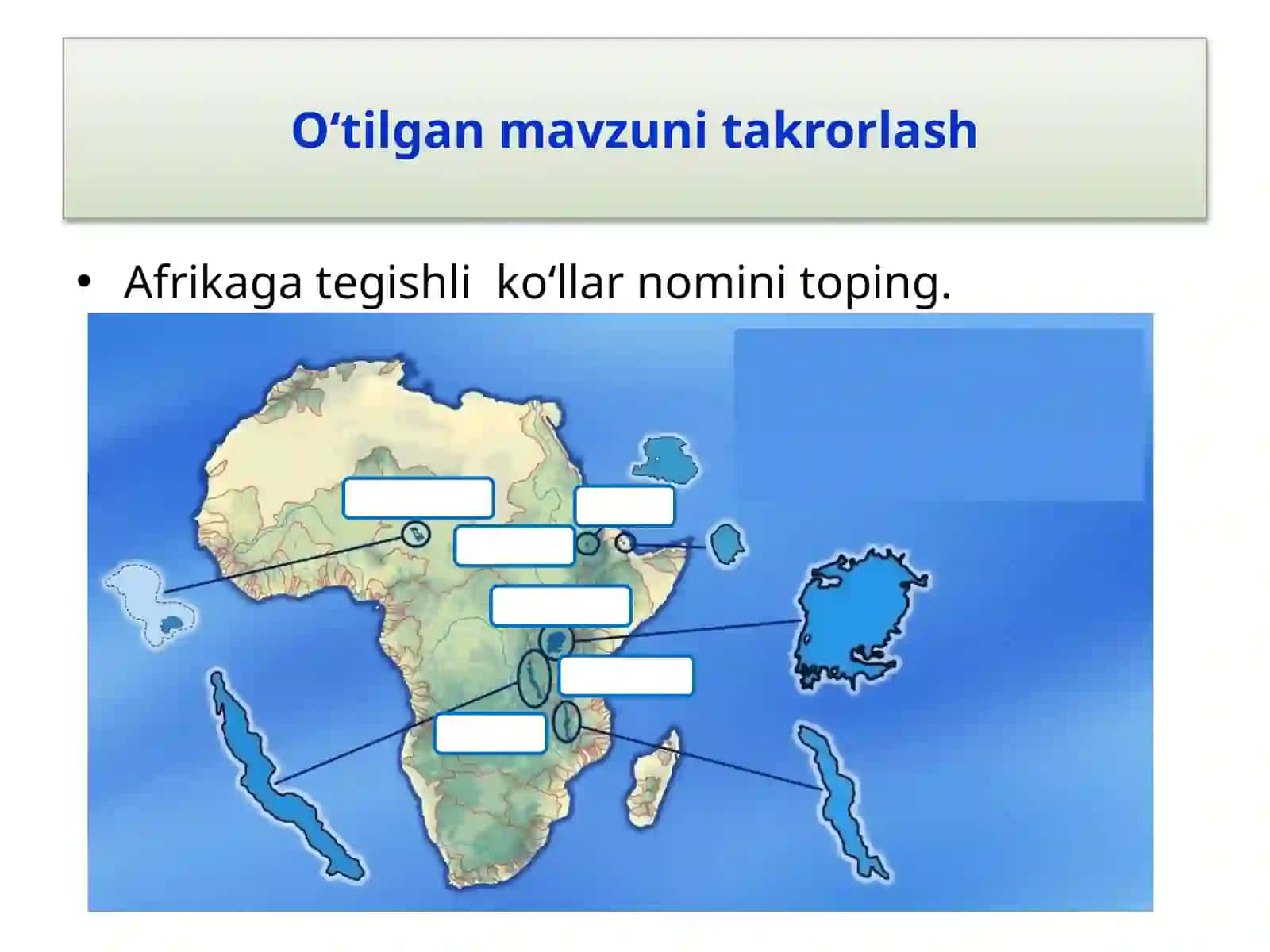 O‘tilgan mavzuni takrorlash 2