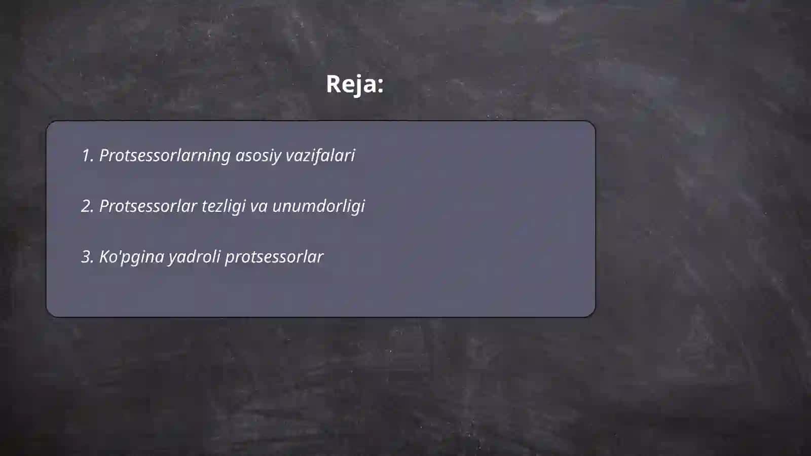 Protsessorlarning imkoniyatlari 2