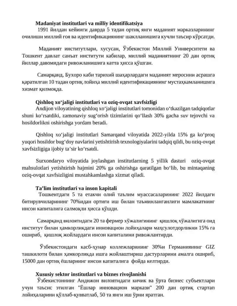 Moliya institutlari va iqtisodiy oʻsish 2