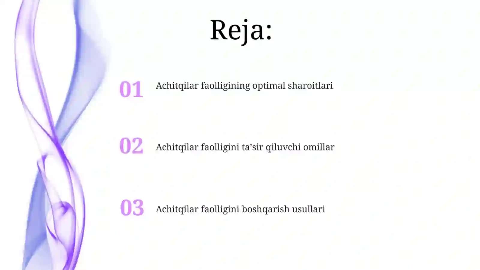 Achitqilarni faolligiga ta'sir etuvchi omillar 2