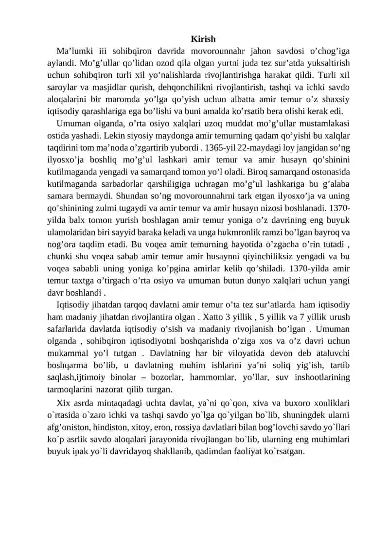 Amir Temur davrida iqtisodiy qarashlar 2