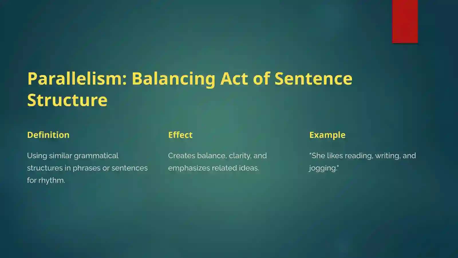 Parallelism: Balancing Act of Sentence Structure 2