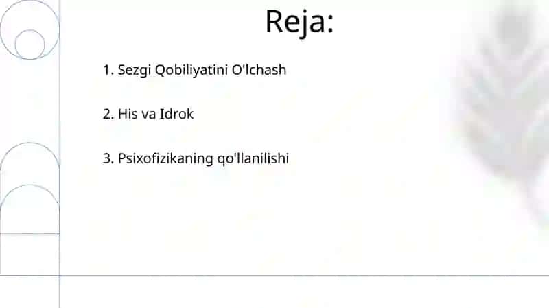 Sezgi psixofizikasi 2