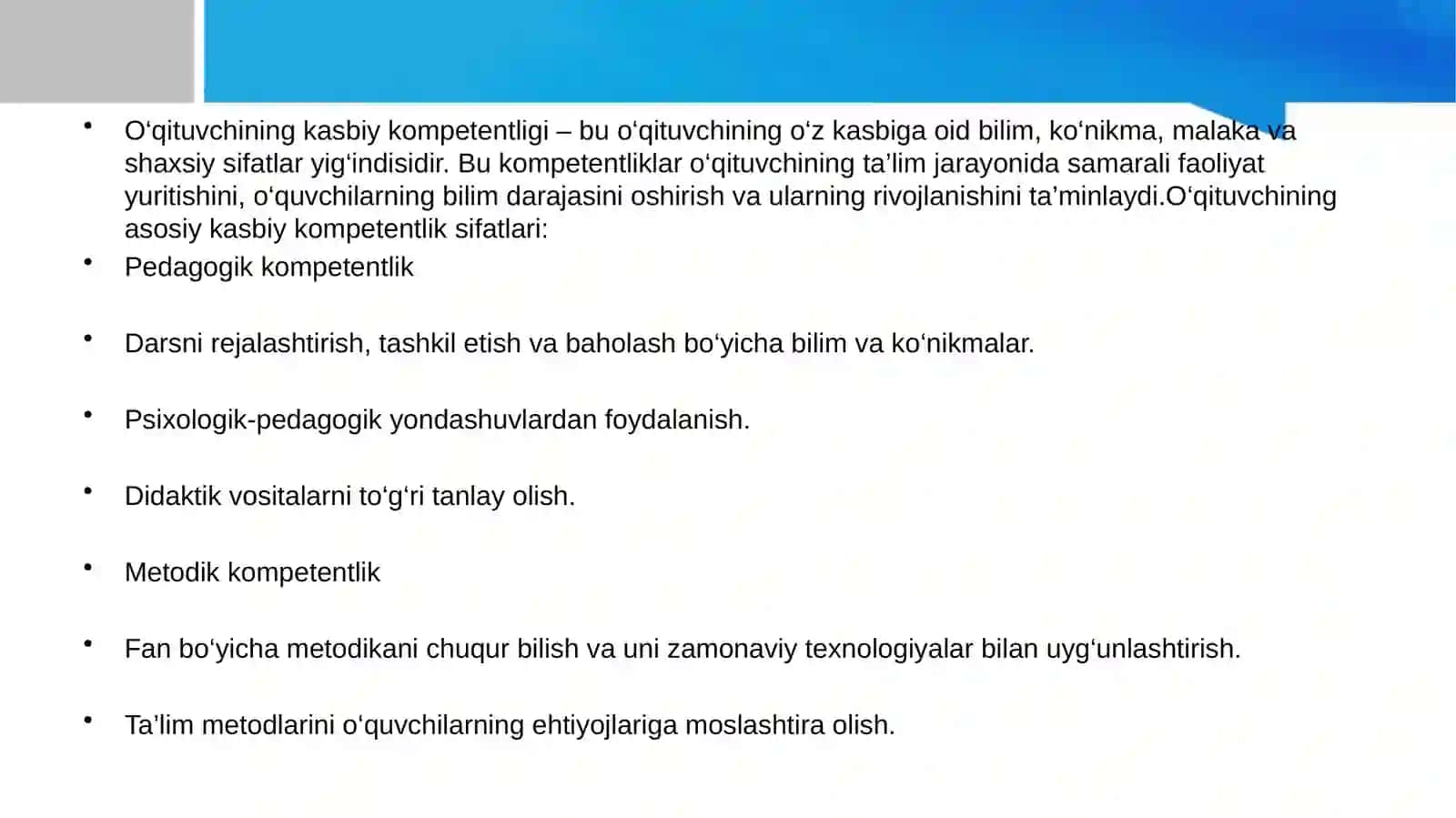 Umumiy pedagogika fanidan mustaqil ishi 2