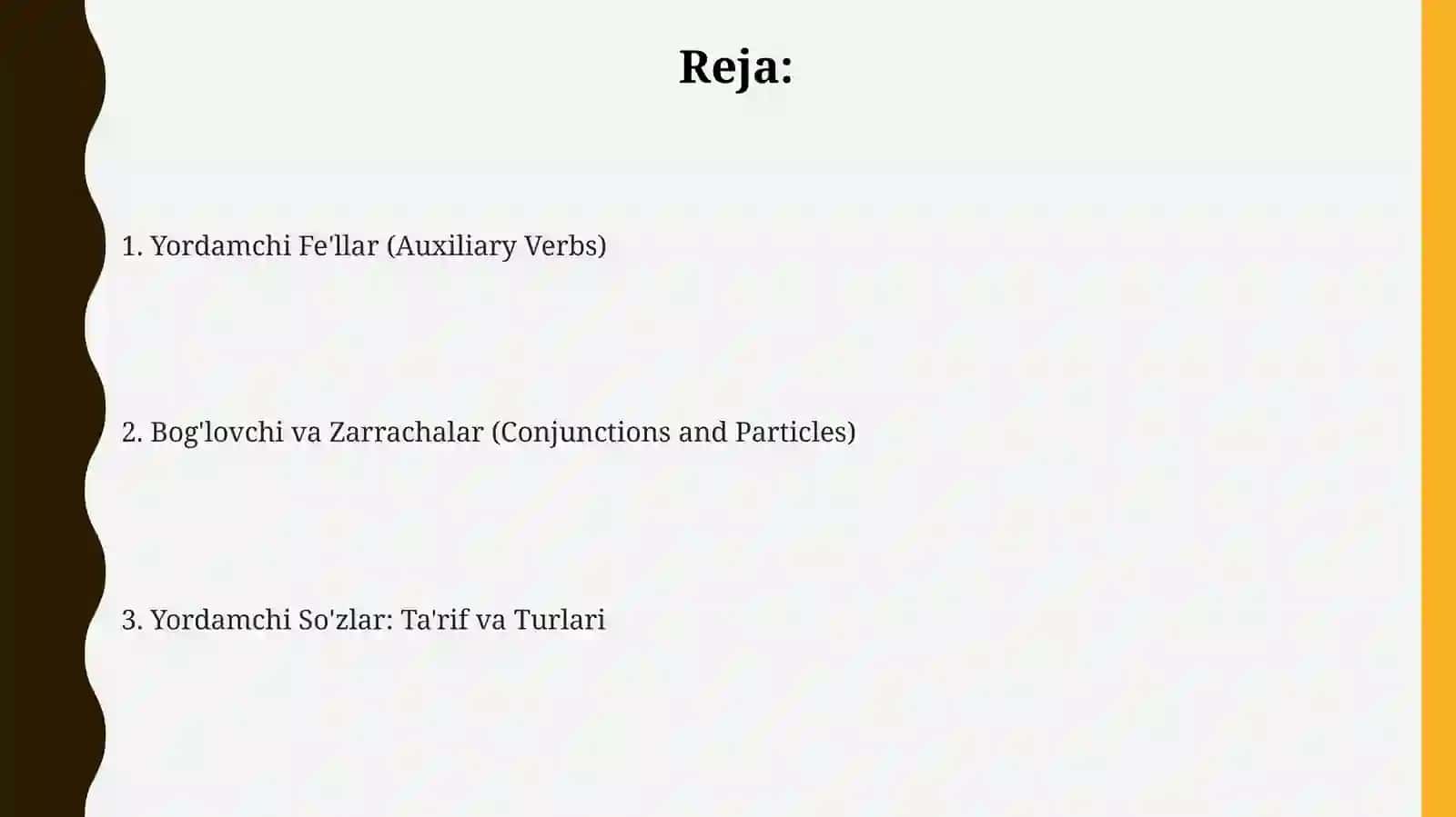 Yordamchi Fe'llar (Auxiliary Verbs) 2