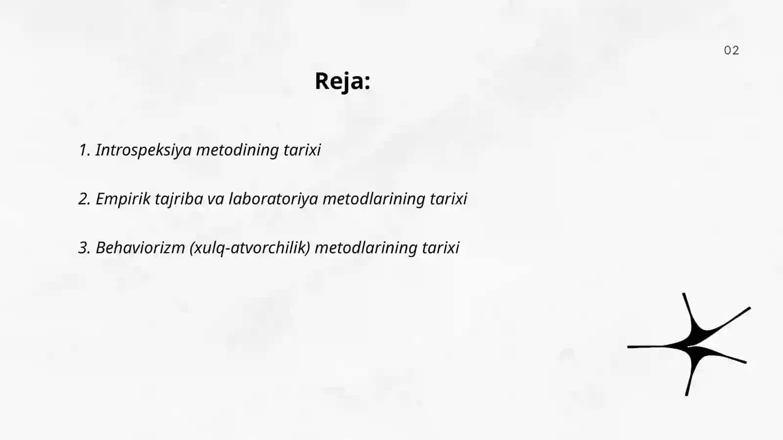 Psixologiyada qoʻllaniladigan metodlar tarixi 2