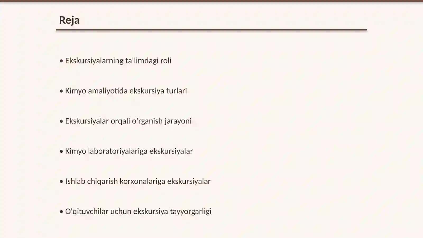 Kimyo amaliyotida ekskursiyalaridan foydalanish 2