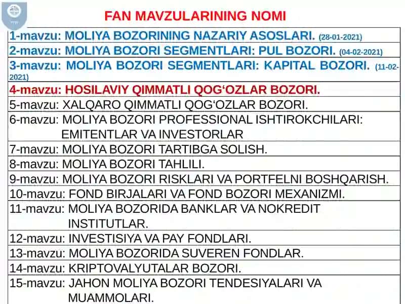 HOSILAVIY QIMMATLI QOG‘OZLAR BOZORI 2