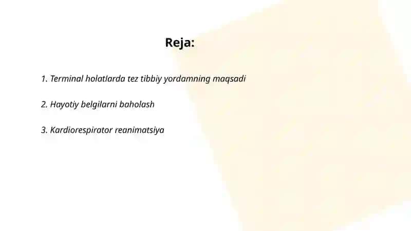 Terminal holatlarda tez tibbiy yordam 2