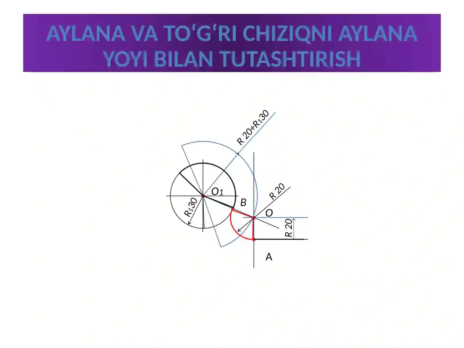 AYLANA VA TO‘G‘RI CHIZIQNI TUTASHTIRISH 2