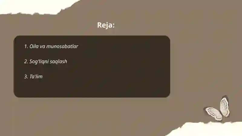 Oila va munosabatlar 2
