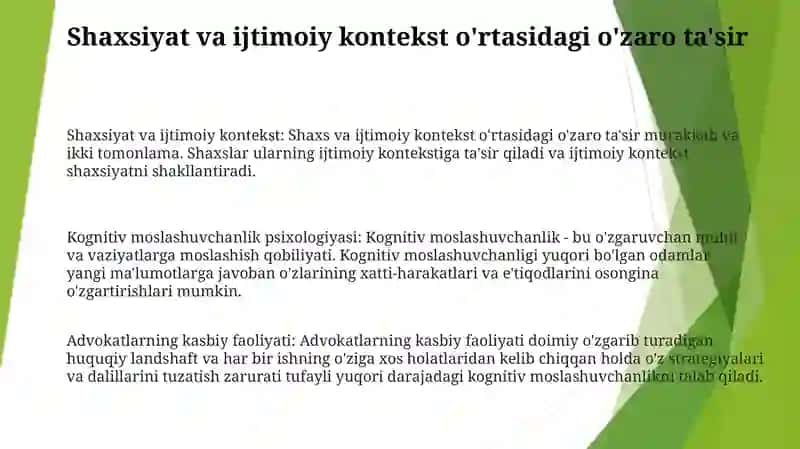 Kognitiv moslashuvchanlik psixologiyasi 2