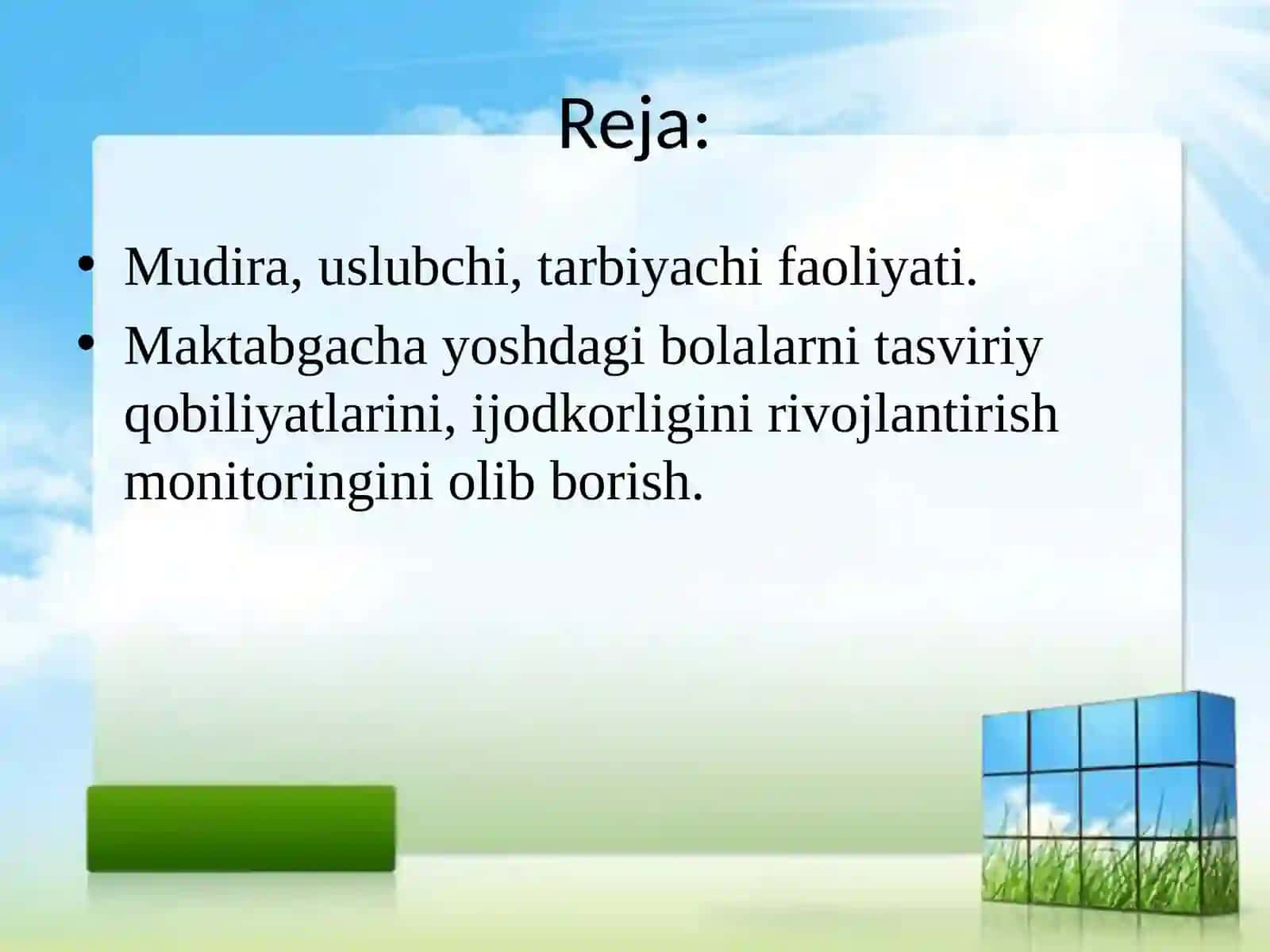 MUDIRA, USLUBCHI, TARBIYACHI FAOLIYATI 2