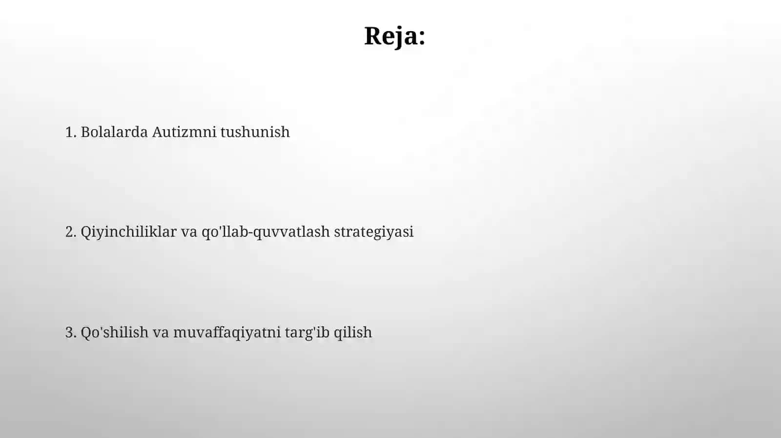 Autizm Spektr Buzilishi 2