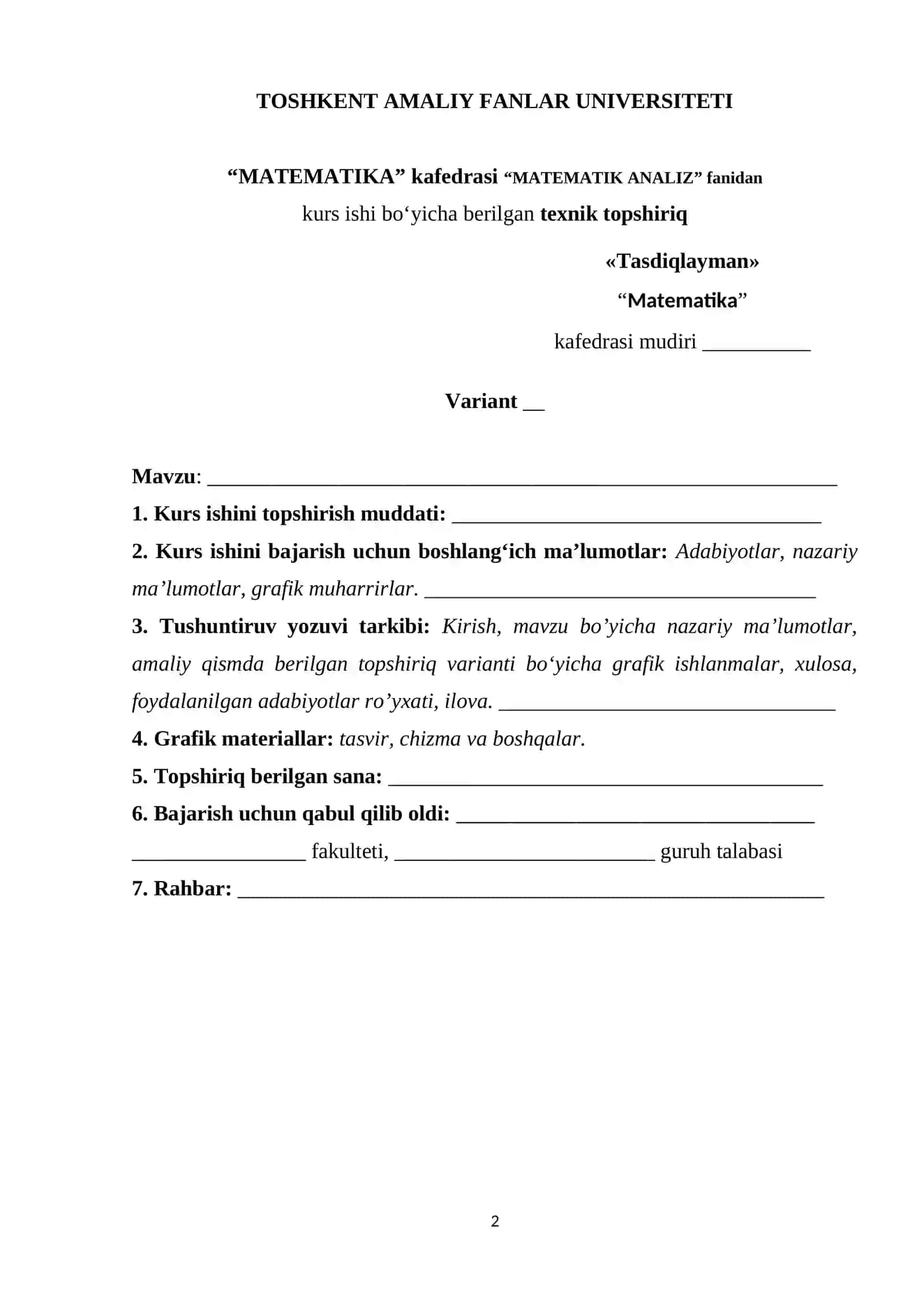 Aniqmasliklarni ochish. Lopital qoidalari 2
