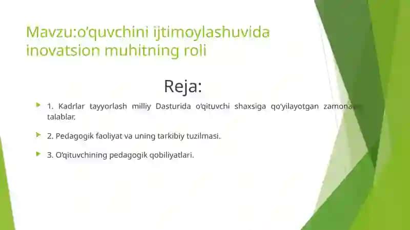 o’quvchini ijtimoylashuvida inovatsion muhitning roli 2