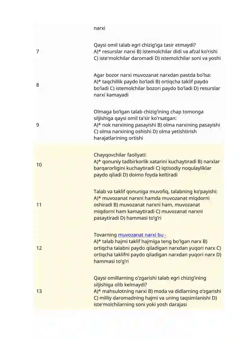 15 - Variant. Iqtisodiy muammolarning 2