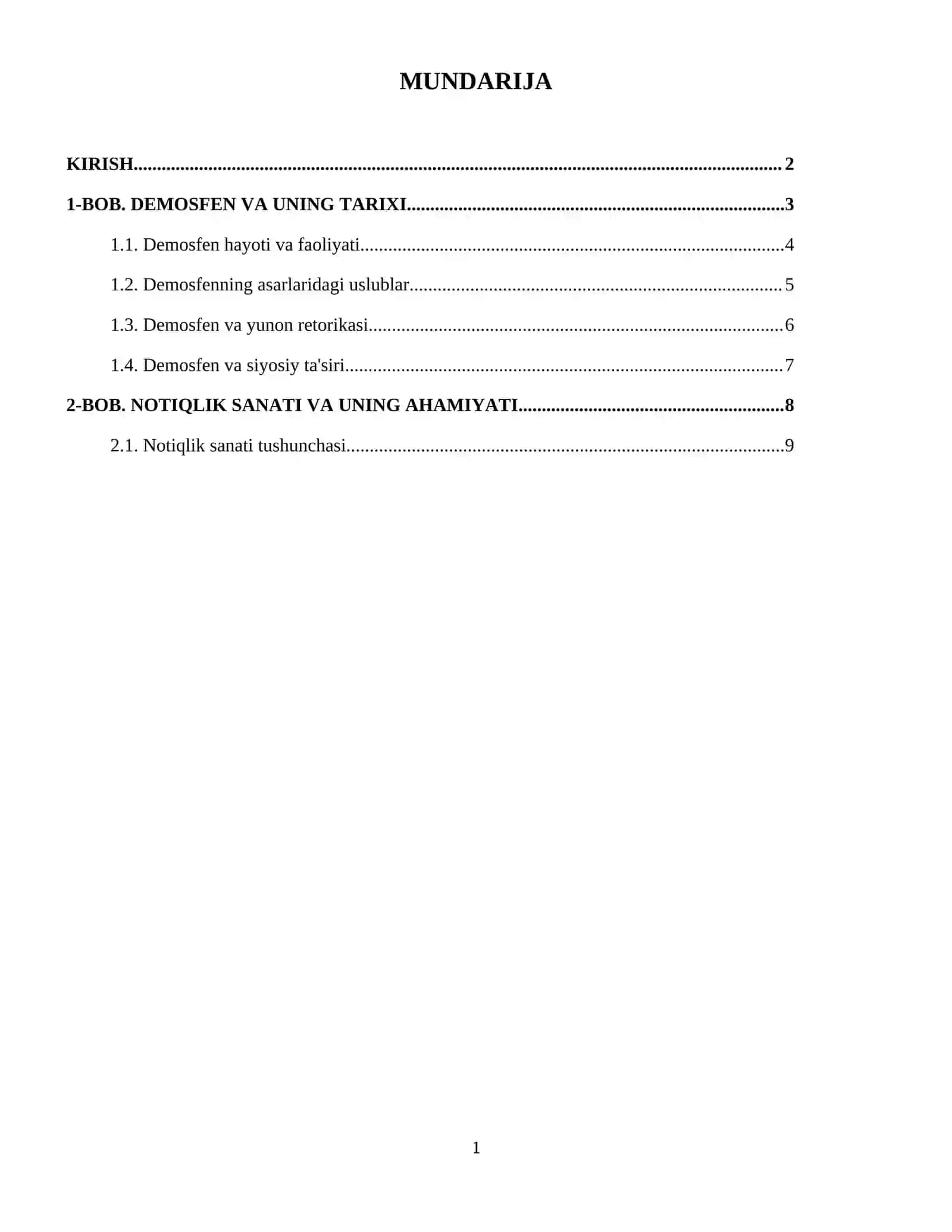 Demosfen notiqlik sanati haqida 2