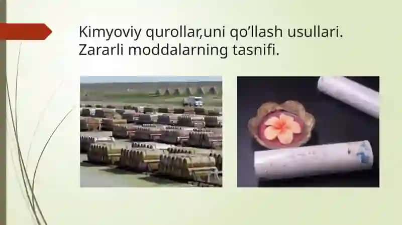 Kimyoviy qurollar va uniqo'llash usullari 2