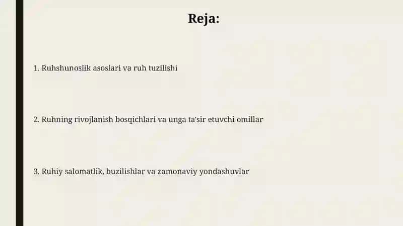 Psixikavauning taraqqiyoti 2