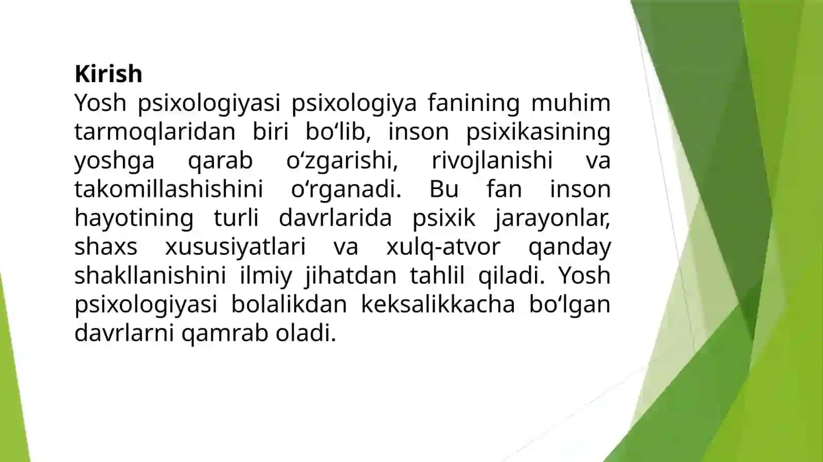 Yoshpsixologiyasining predmeti 2