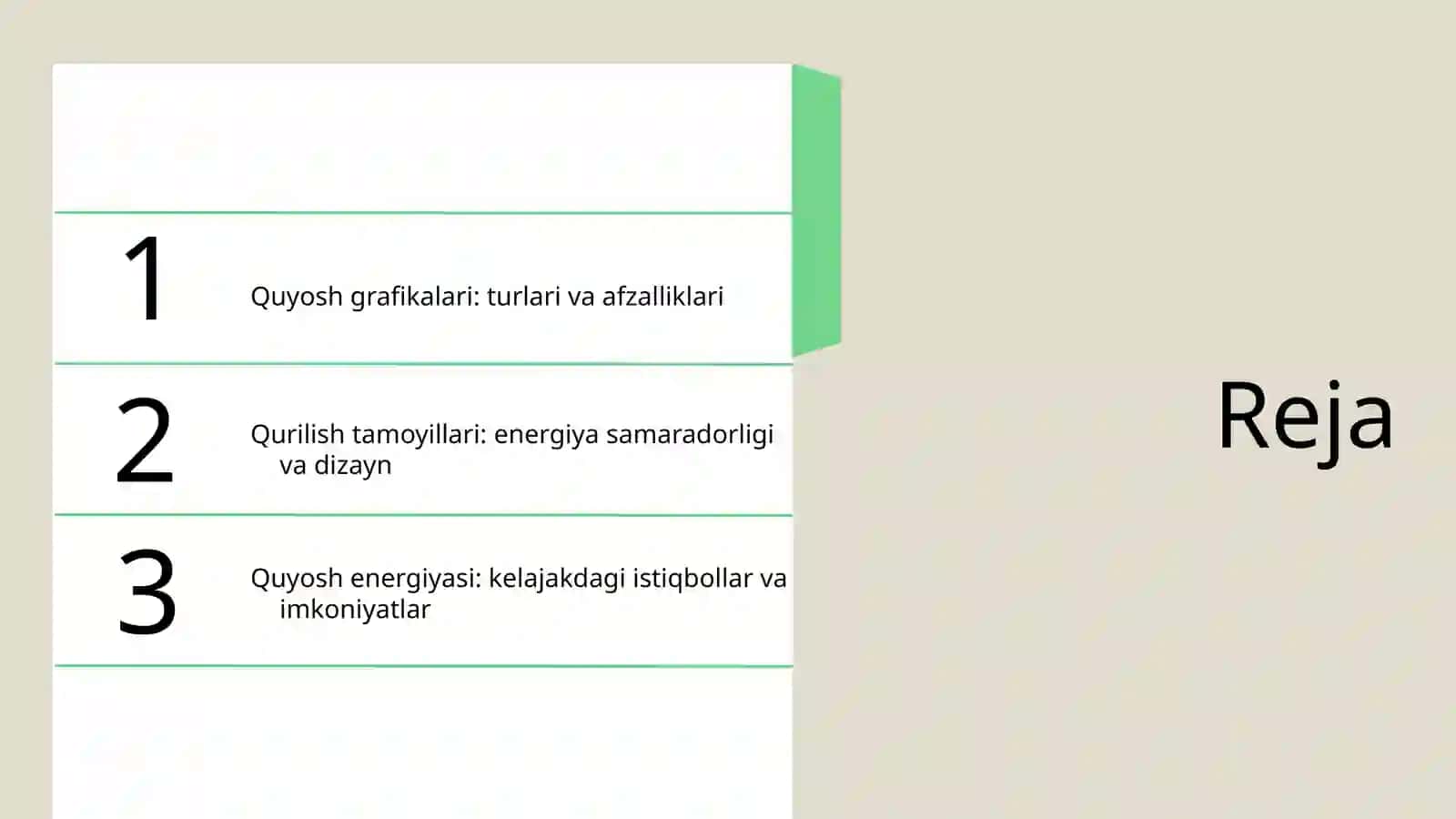 Quyosh grafikalari va ularni qurilish tamoyillari 2