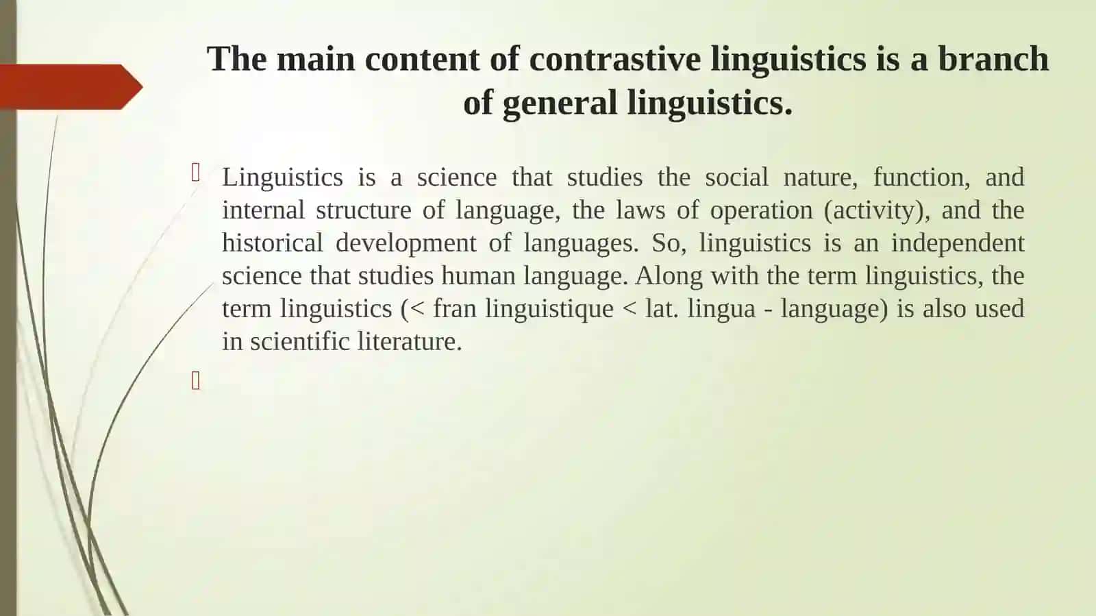 Contrastive linguistics 2