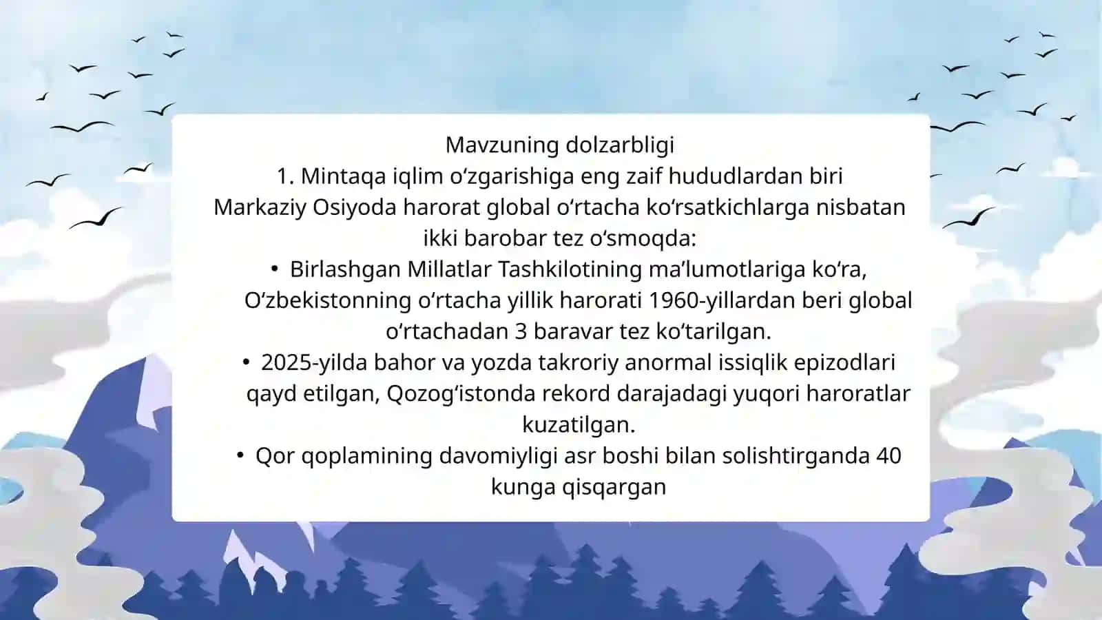 Oʻzbekiston va Markaziy Osiyo muzliklari 2