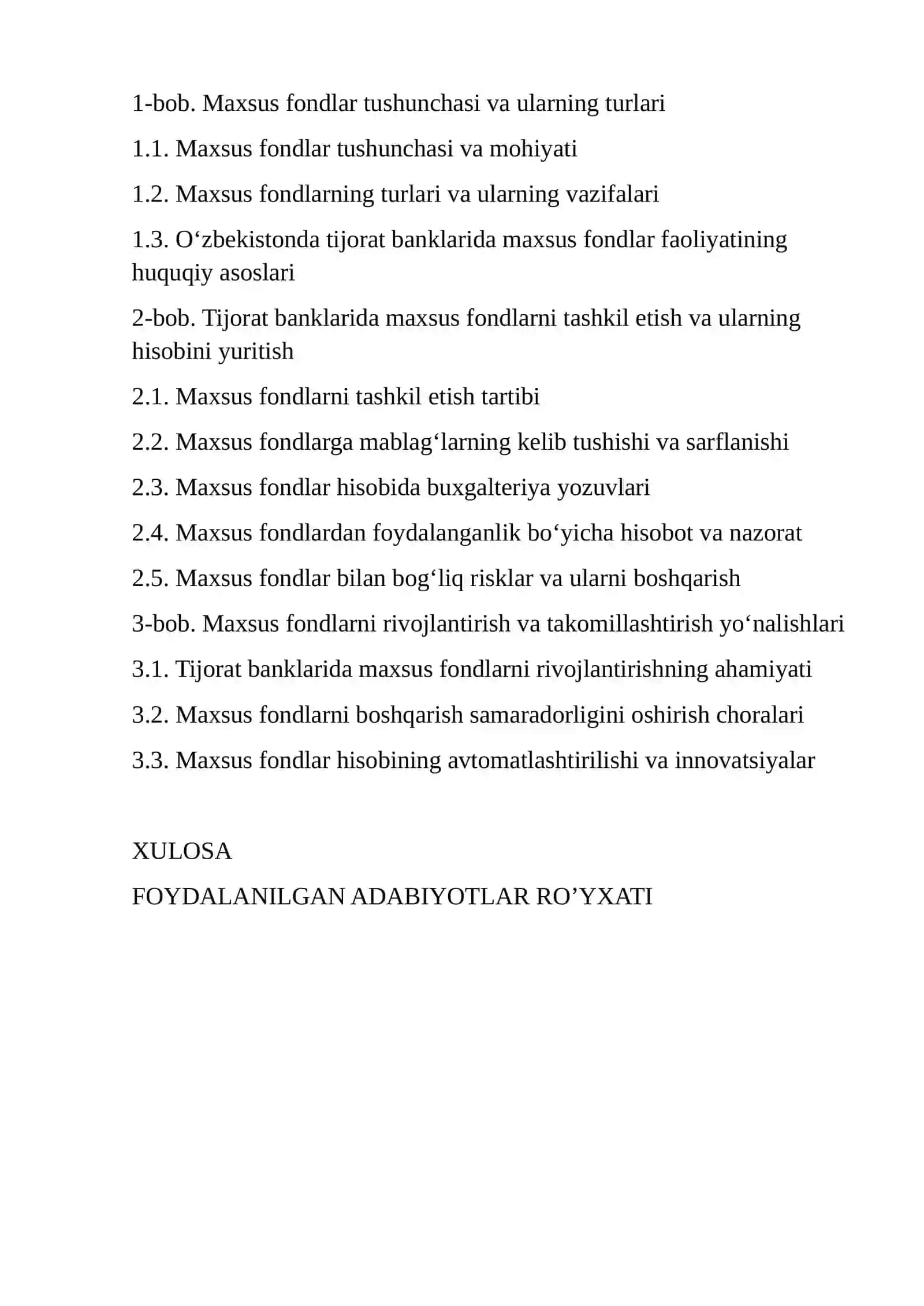 TIJORAT BANKLARIDA MAXSUS FONDLAR VA ULARNING HISOBI 2