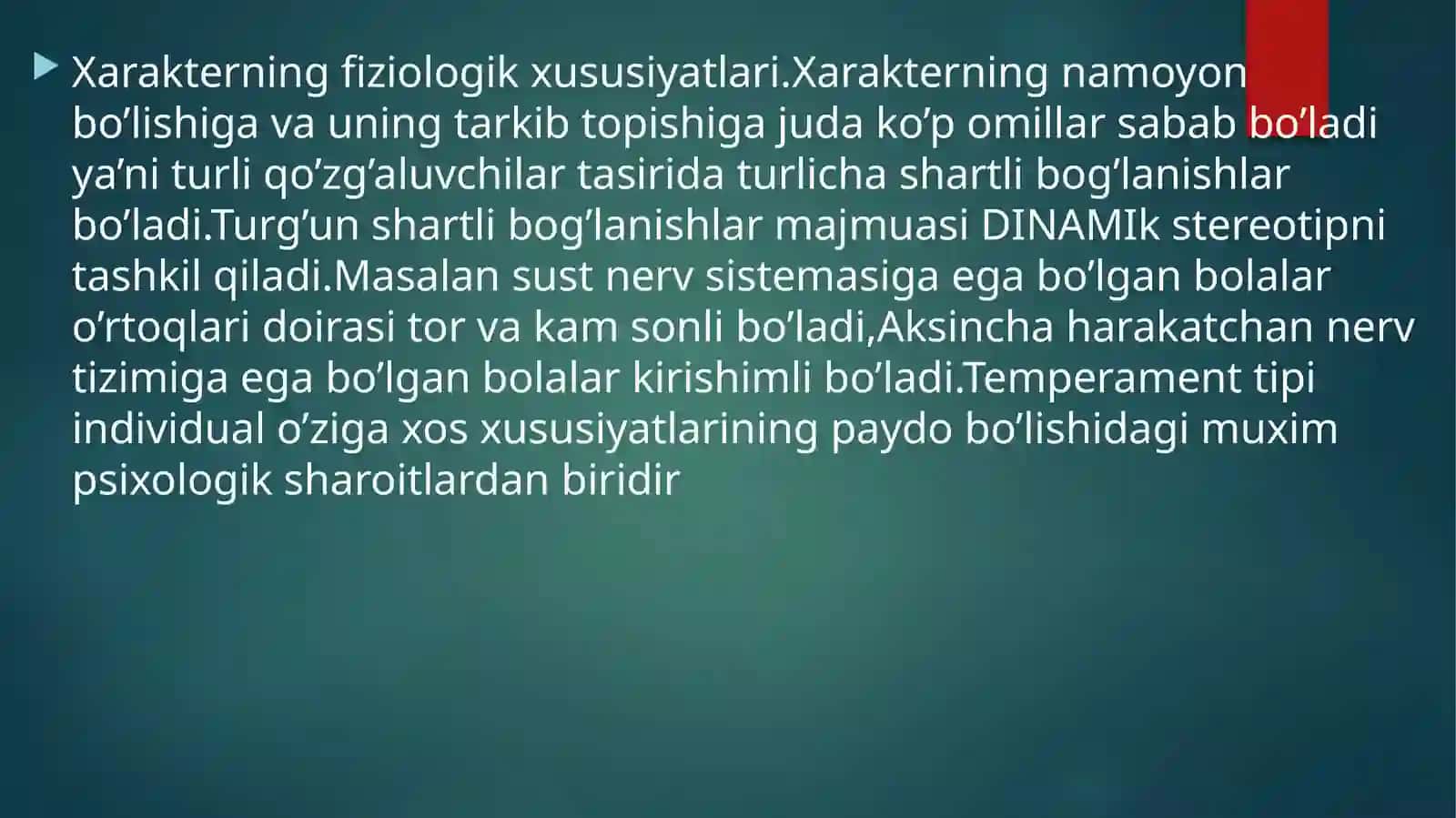 Xarakter va qobiliyatning psixologik tavsifi 2