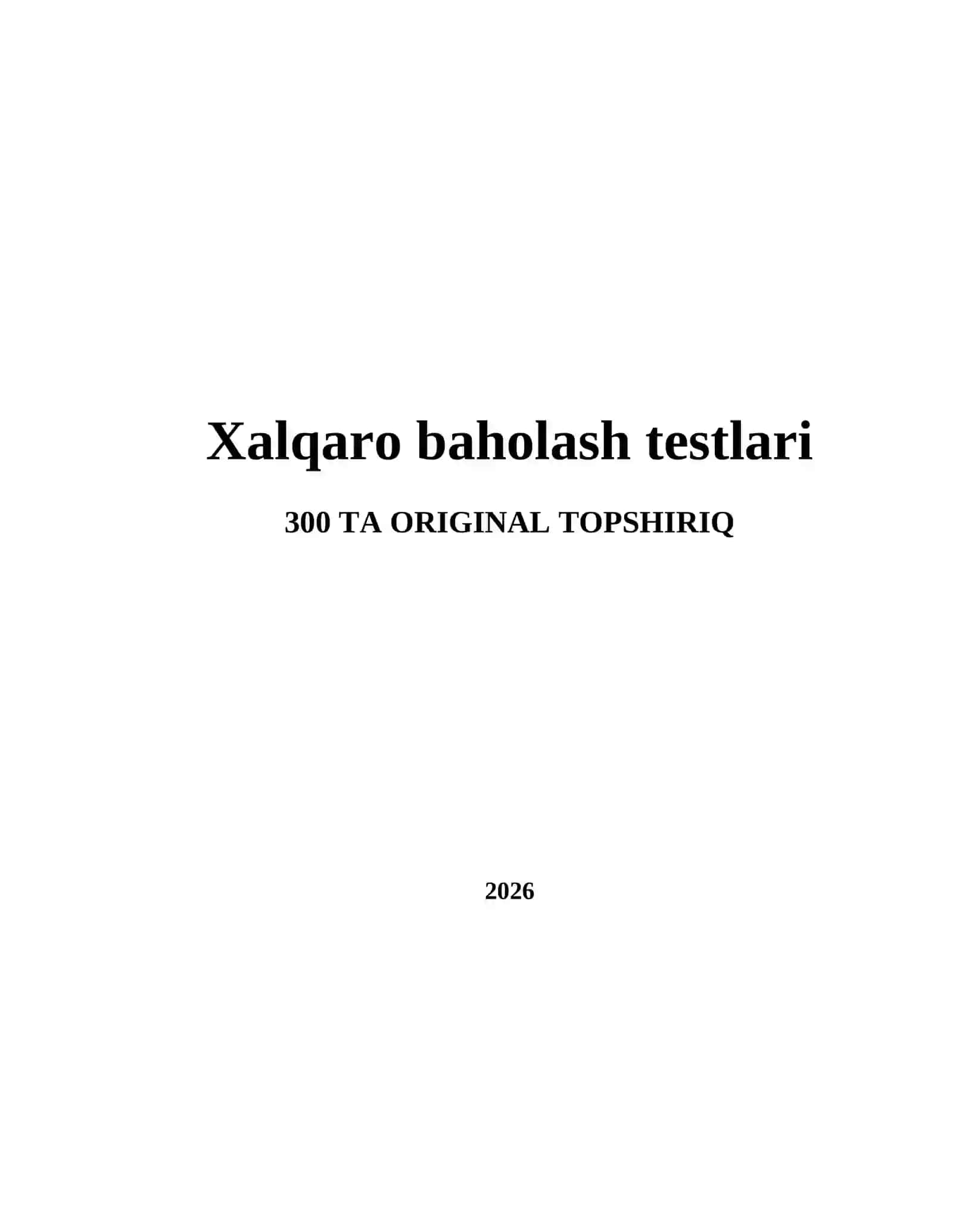 Xalqaro baholash testlari 2