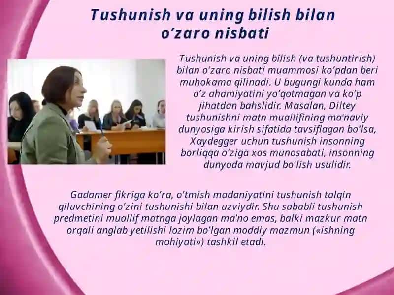 Tushunish va uning bilish 2