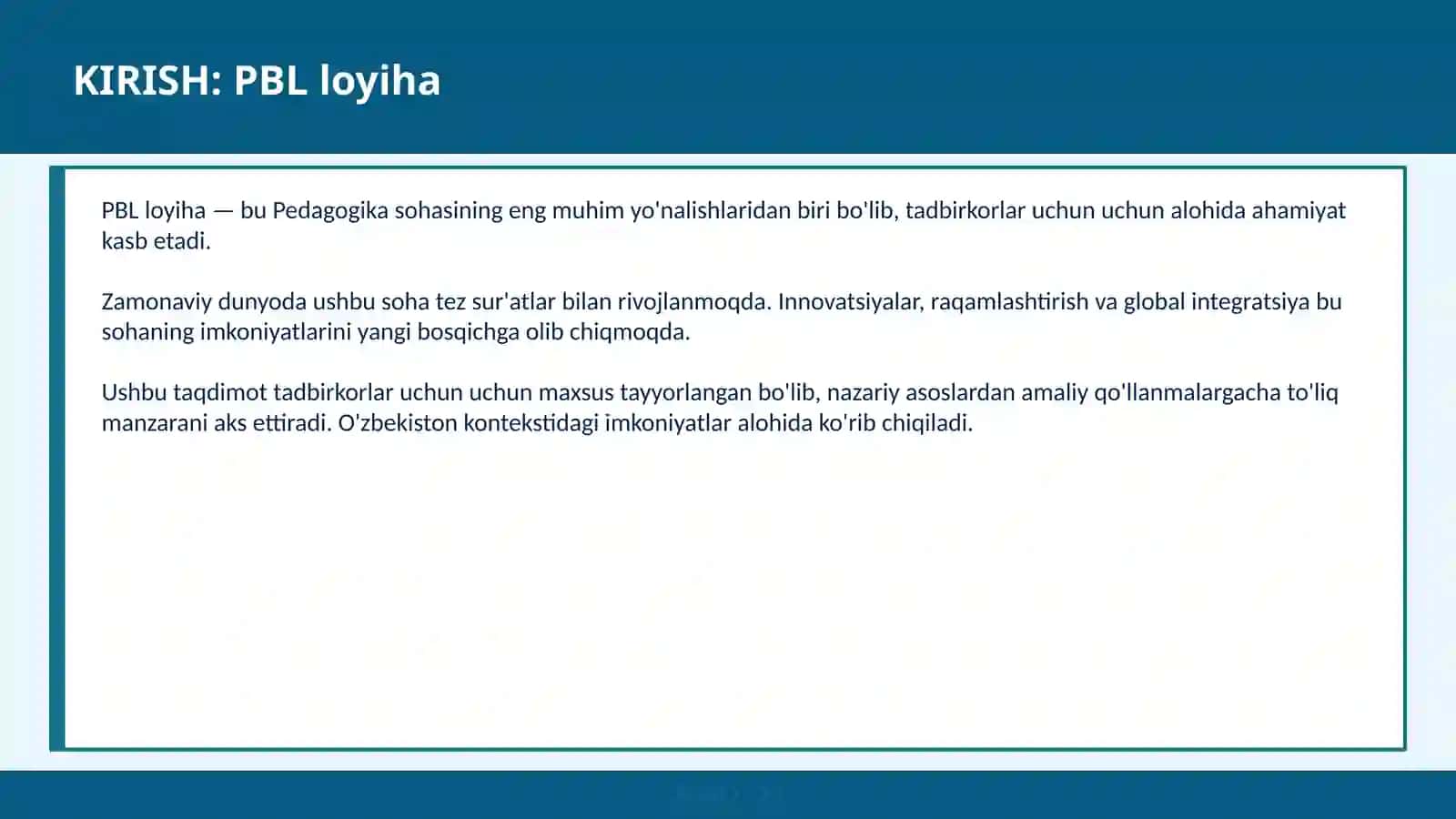 PBL loyiha 2