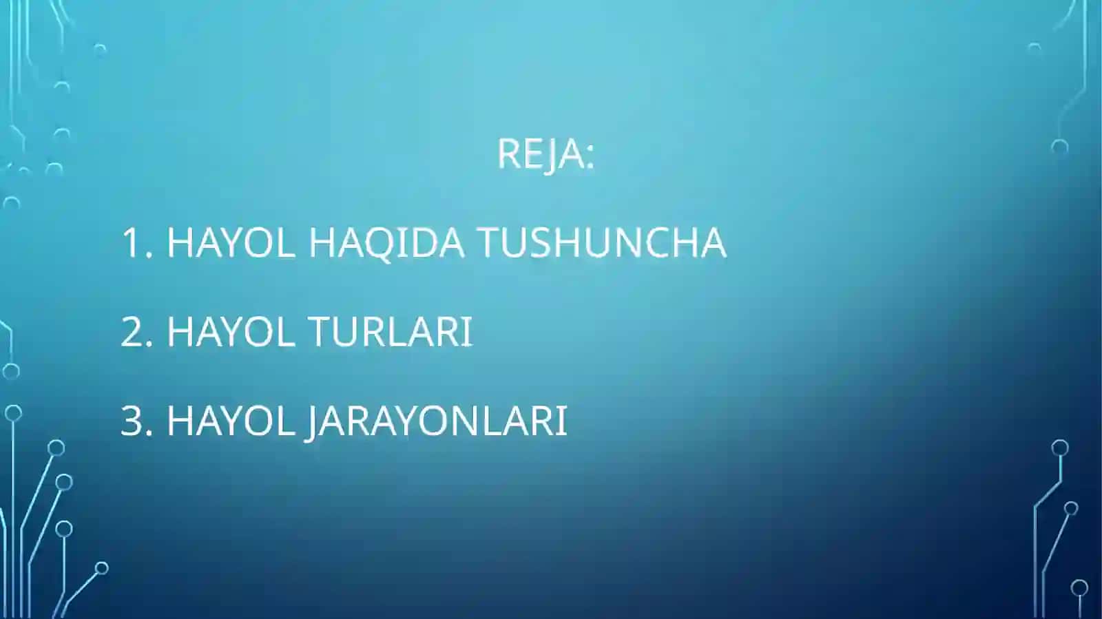 Xayol haqida tushuncha 2