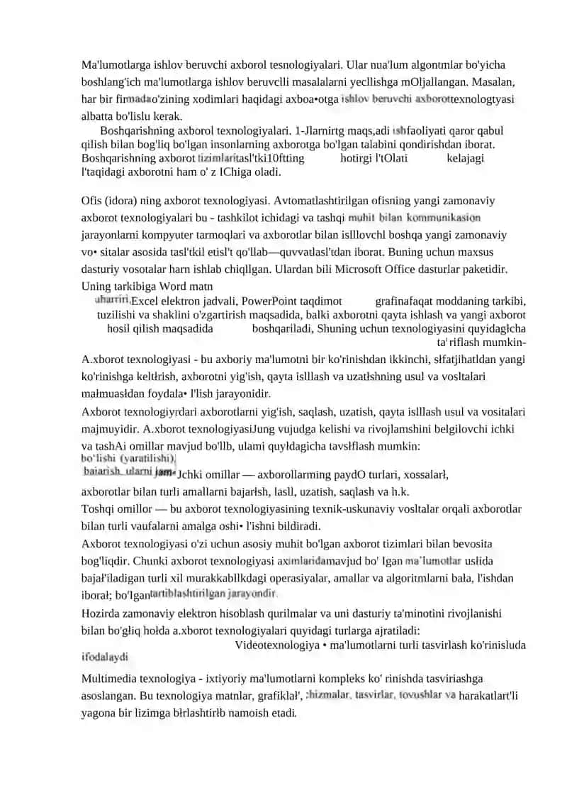 Axborot Haqida Tushuncha 2