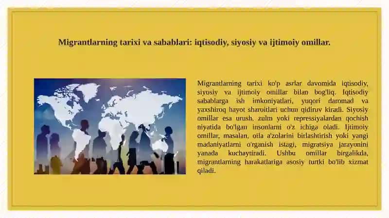 Migrantlar va ularning asosiy turlari 2