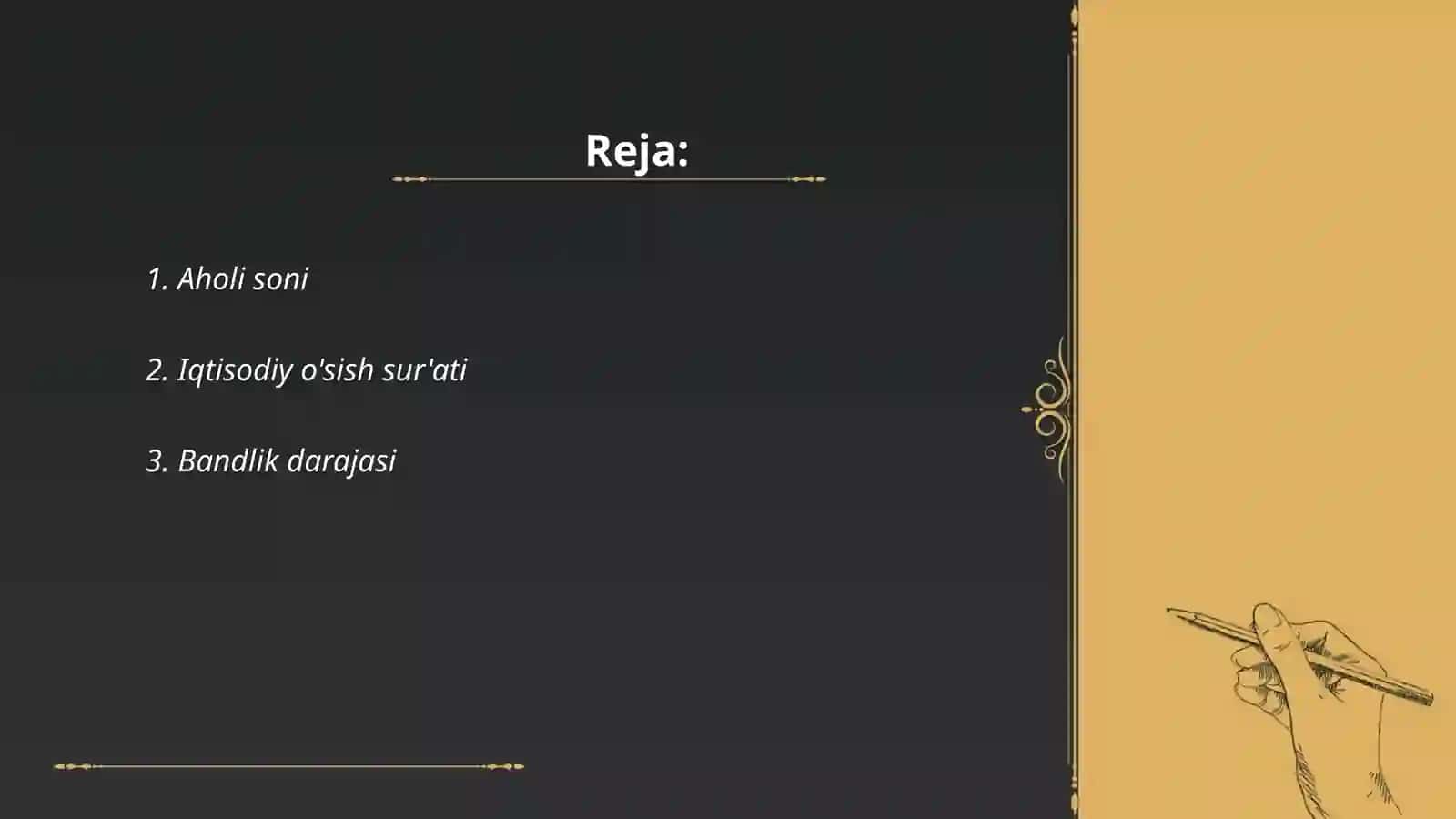 Vaziyat raqamlarini qo'yish 2