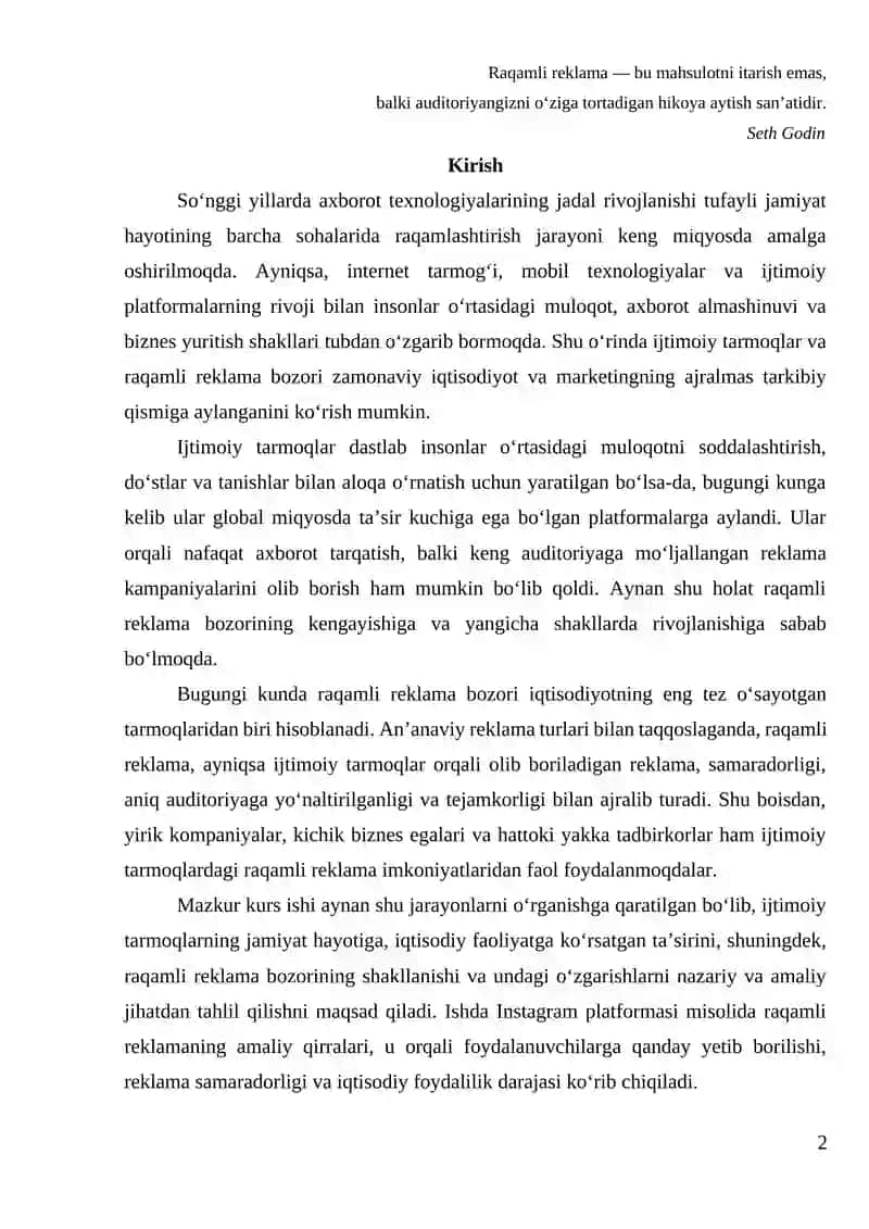 Ijtimoiy tarmoqlar va raqamli reklama bozori 2