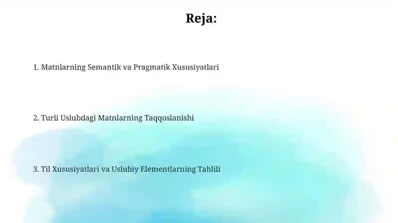Ilmiy matnlarning o'ziga xos xususiyatlari 2