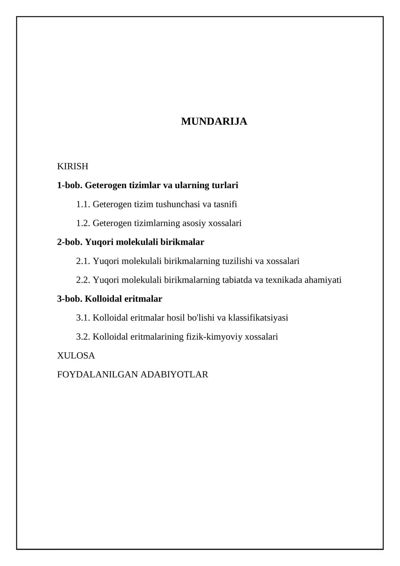 Yuqori molekulali birikmalar va kolloidal eritmalar 2